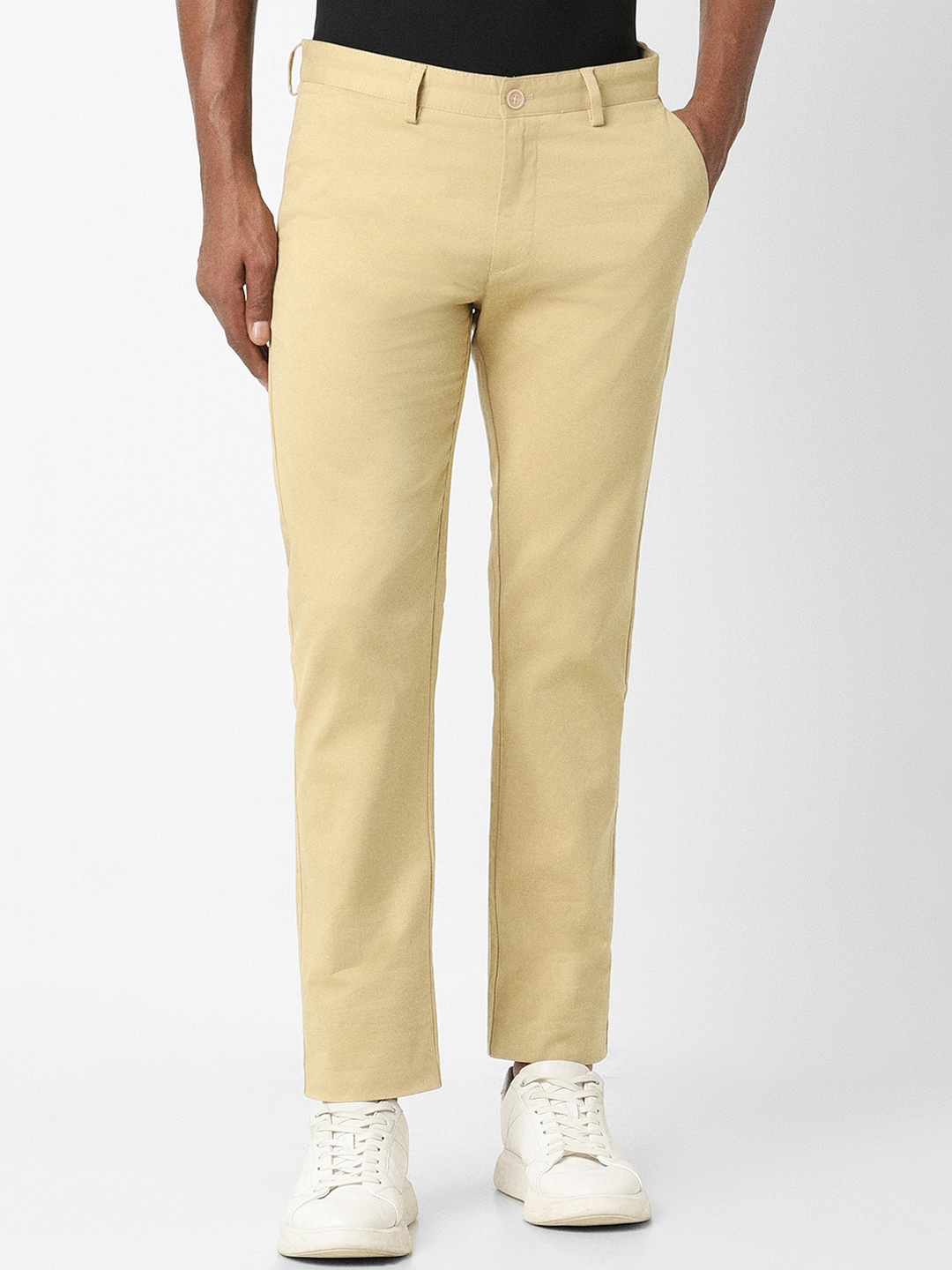 

Peter England Casuals Men Slim Fit Trouser, Beige