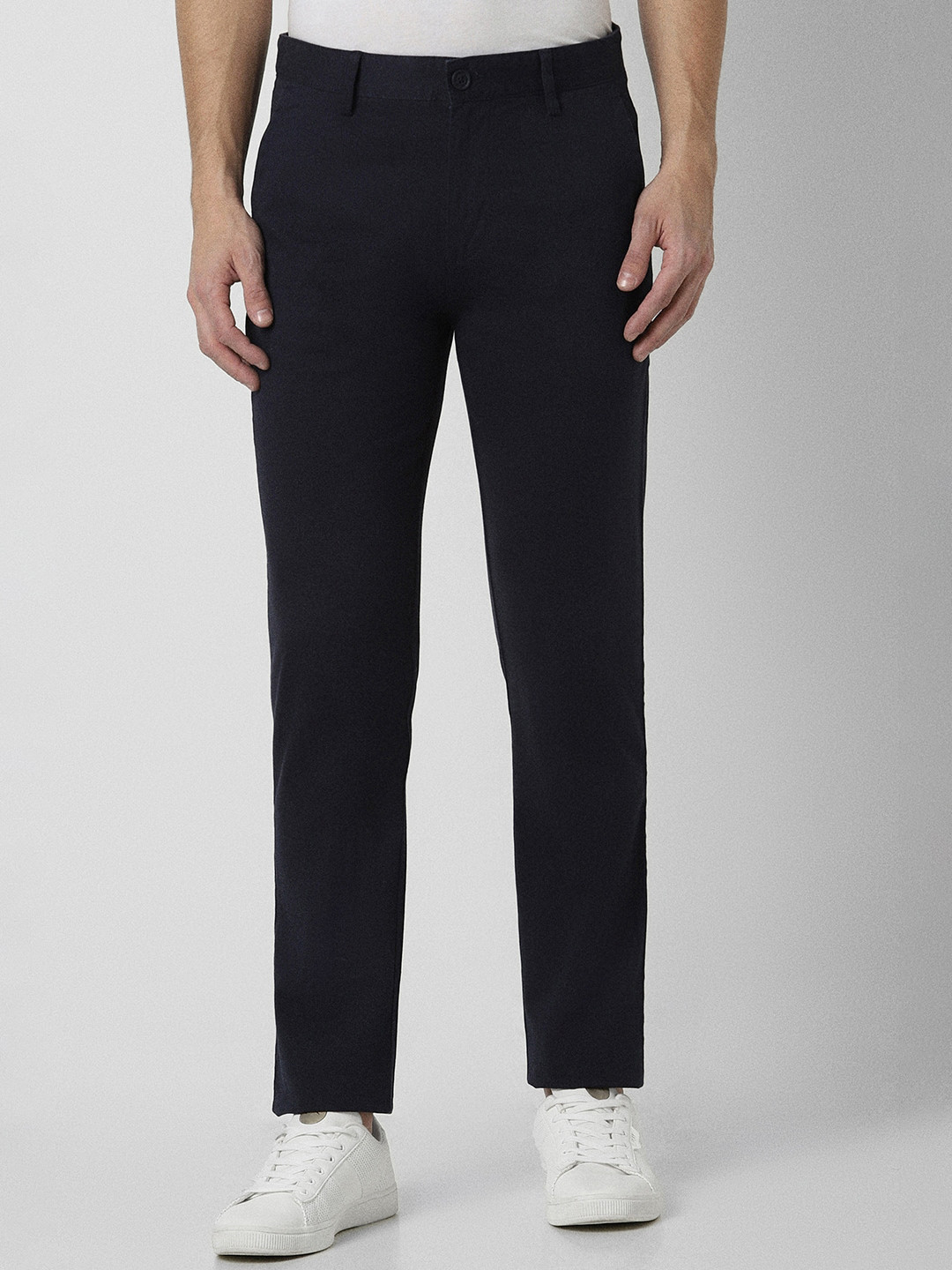 

Peter England Casuals Men Slim Fit Trouser, Black