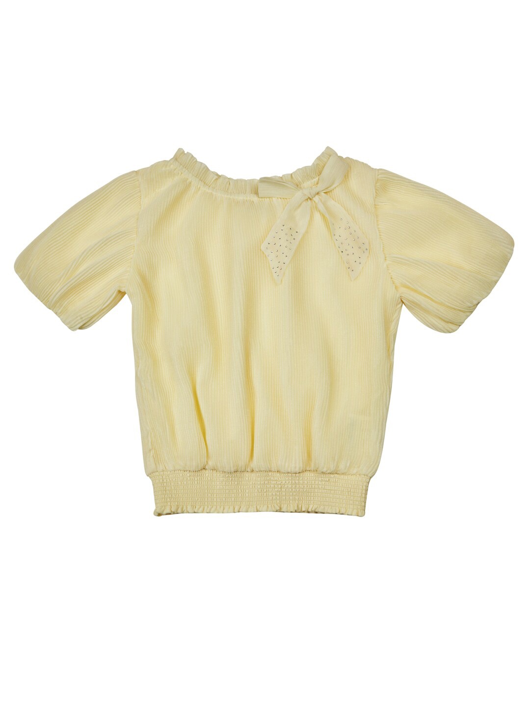 

Peppermint Girls Self Design Top, Yellow