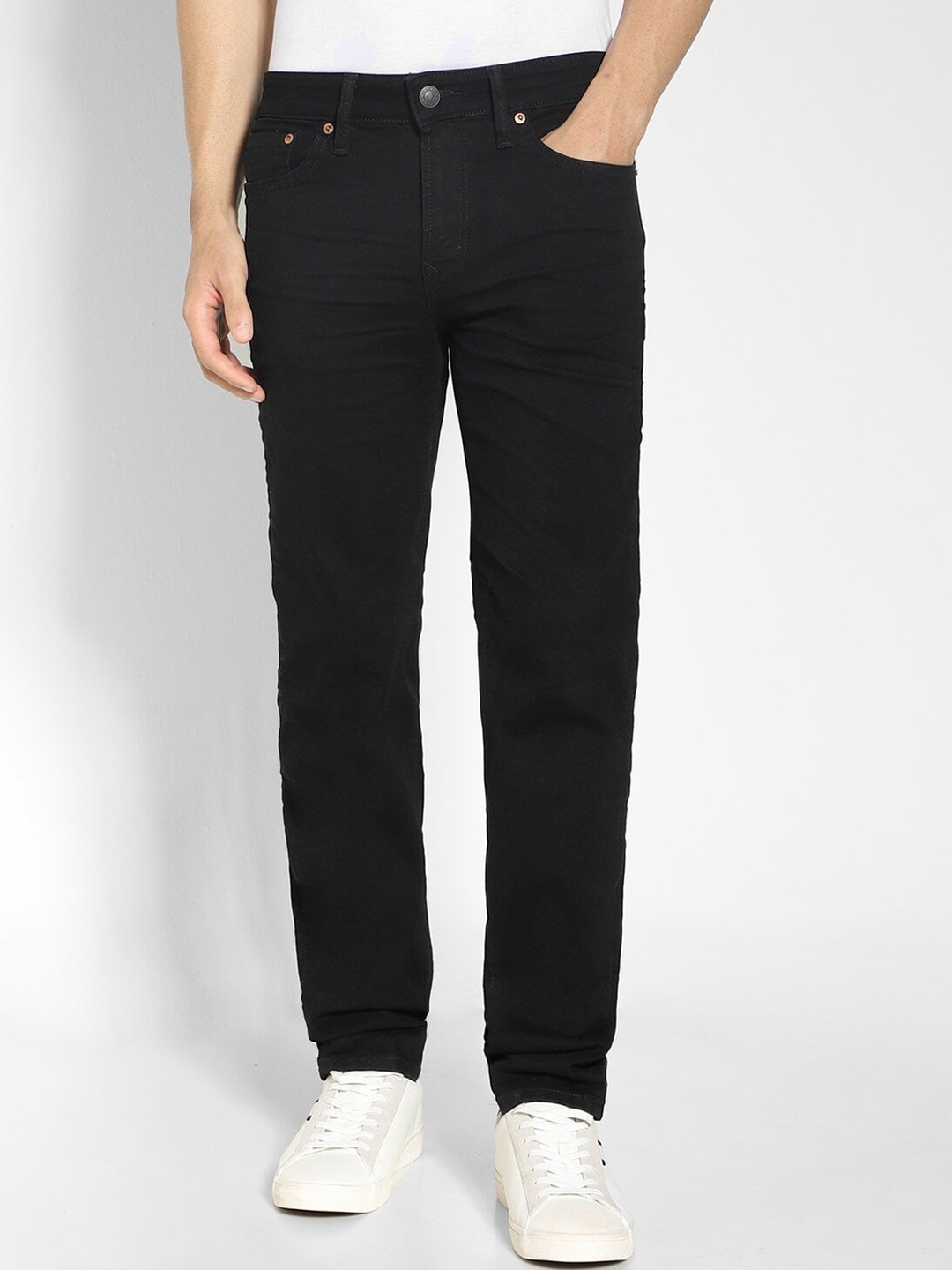 

AMERICAN EAGLE OUTFITTERS Men Straight Fit Comfort Jeans, Black