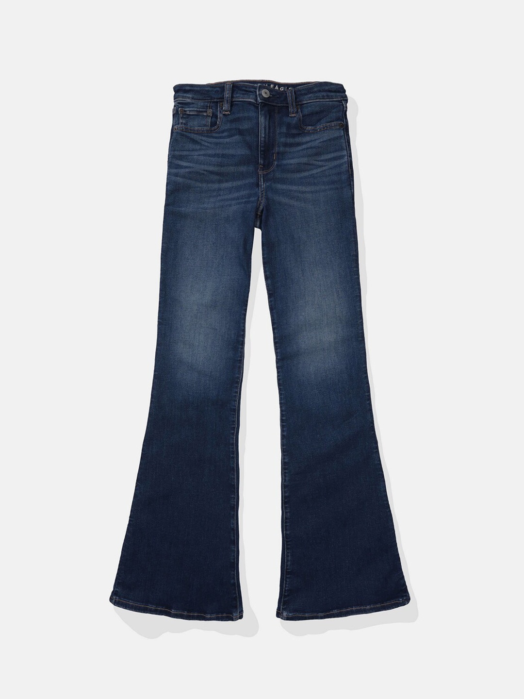 

AMERICAN EAGLE OUTFITTERS Women Flared High-Rise Comfort Jeans, Blue