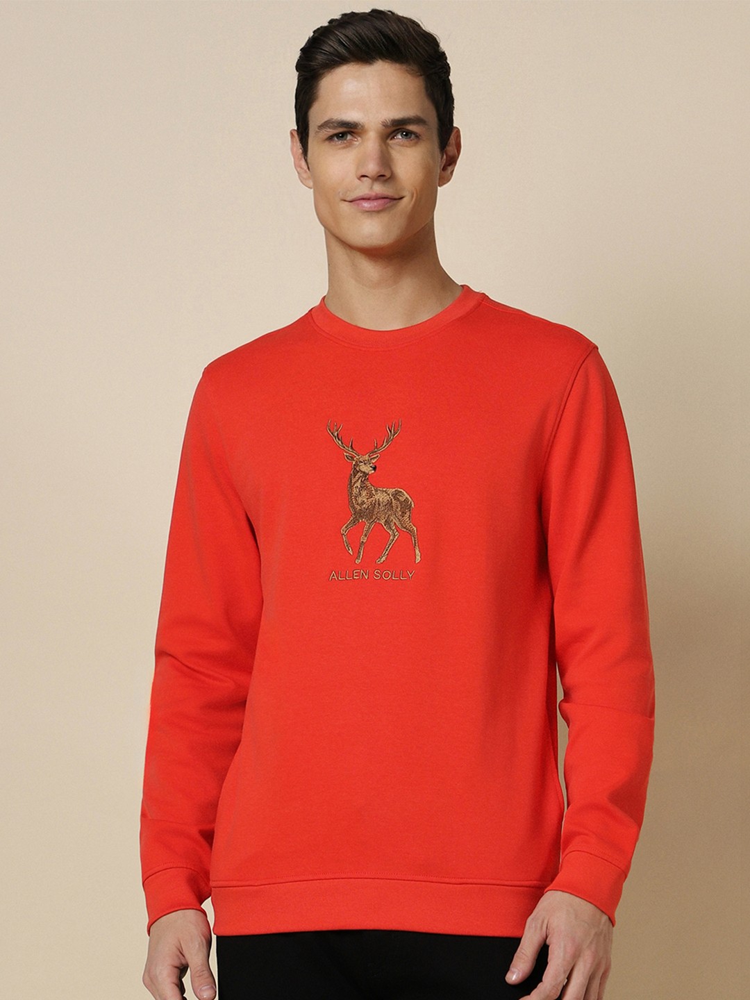 

Allen Solly Men Red Embroidered Sweatshirt