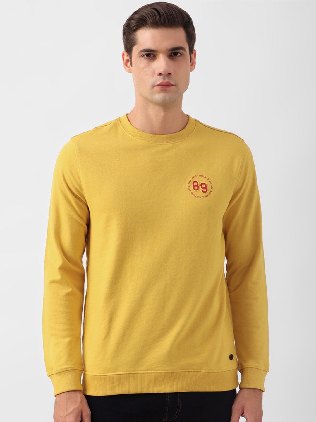 

Peter England Casuals Crew Neck Long Sleeve Pullover Sweatshirt, Yellow