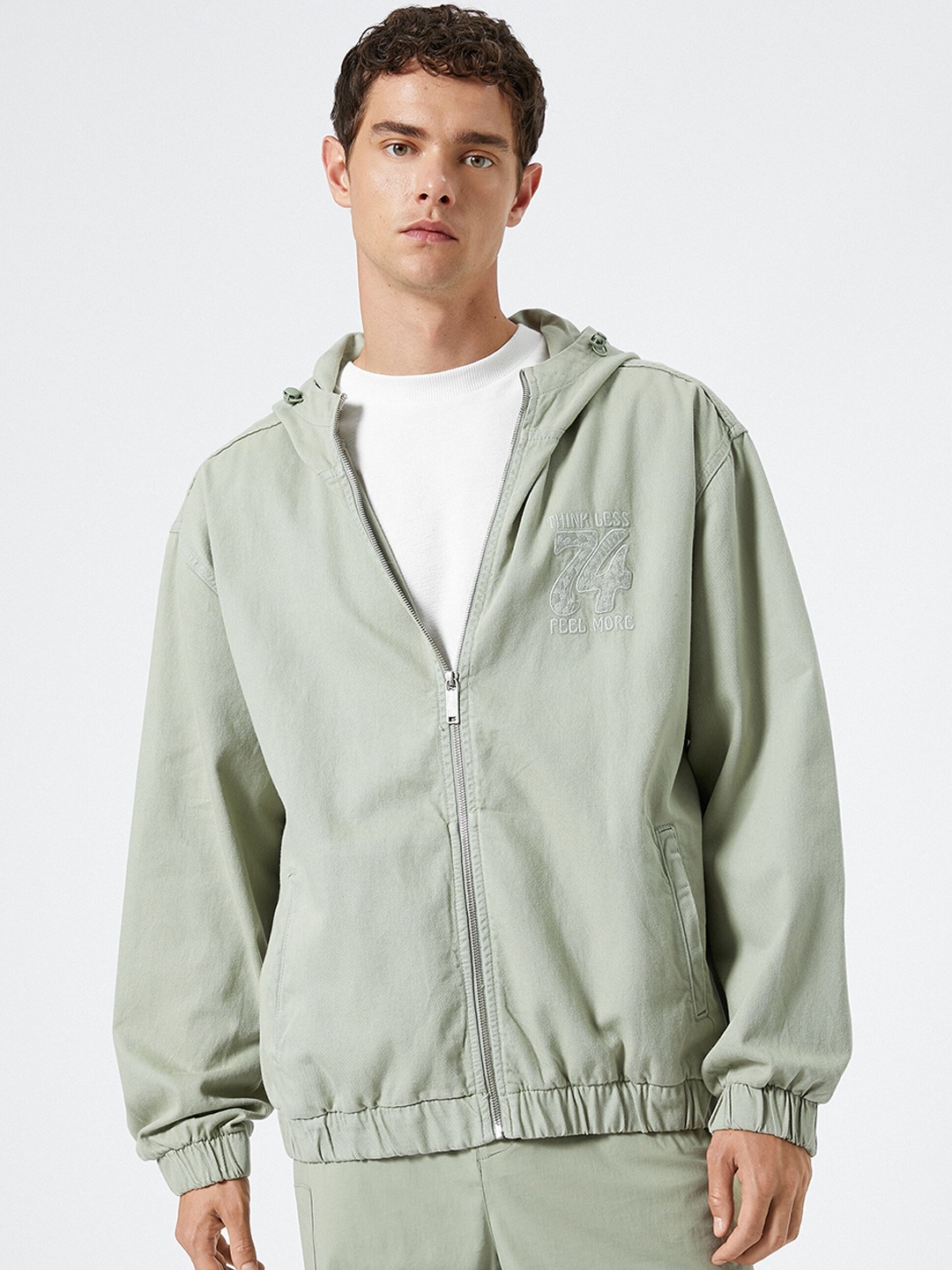 

Koton Hooded Pure Cotton Tailored Jacket, Green