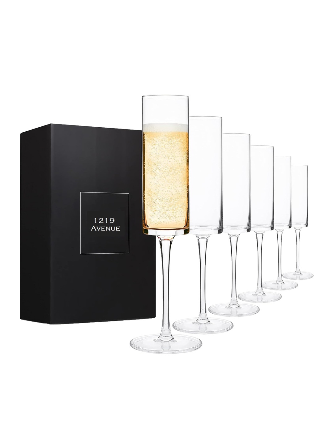 

1219 Avenue 6 Pcs Transparent Champagne Glasses 207 ML Each