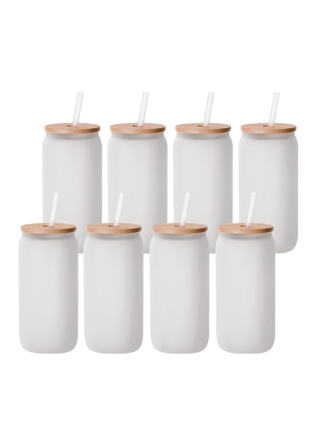 

1219 Avenue White 8 Pieces Glass Water or Juice Glasses 550 ml Each