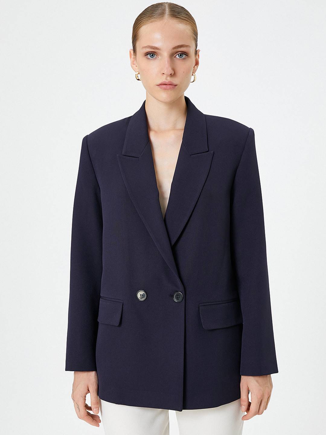 

Koton Lapel Collar Jacket, Navy blue