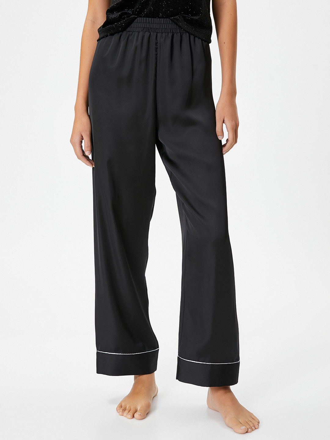 

Koton Sleeveless Cami & Pyjamas Night suit, Black