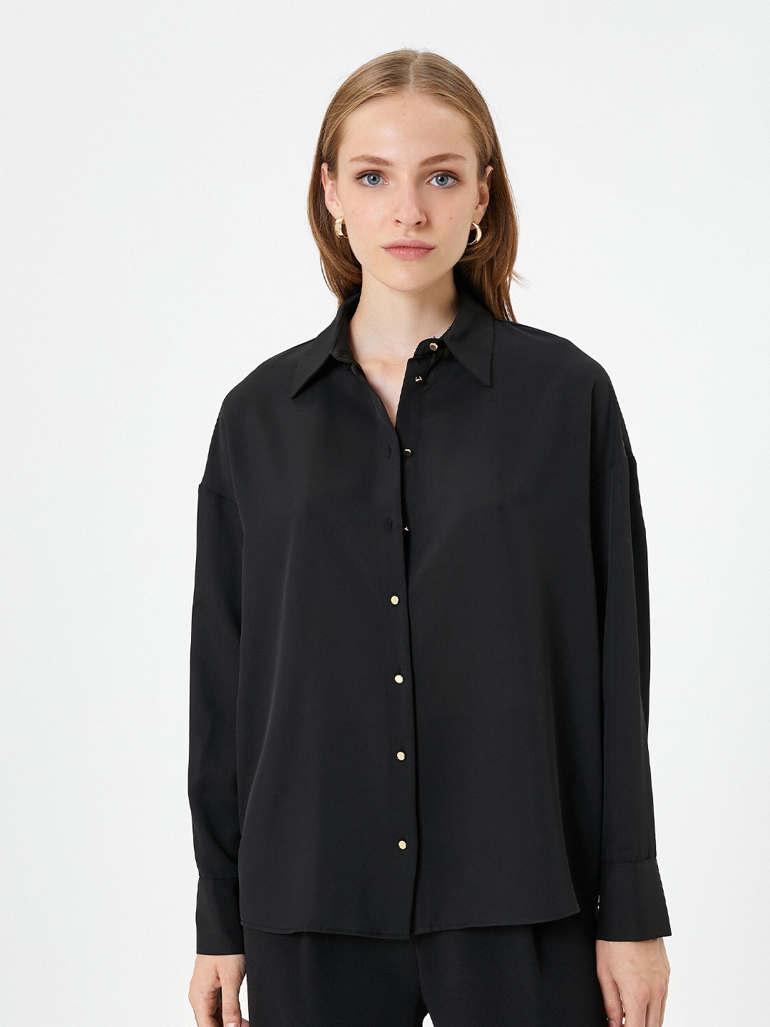 

Koton Spread Collar Shirt, Black