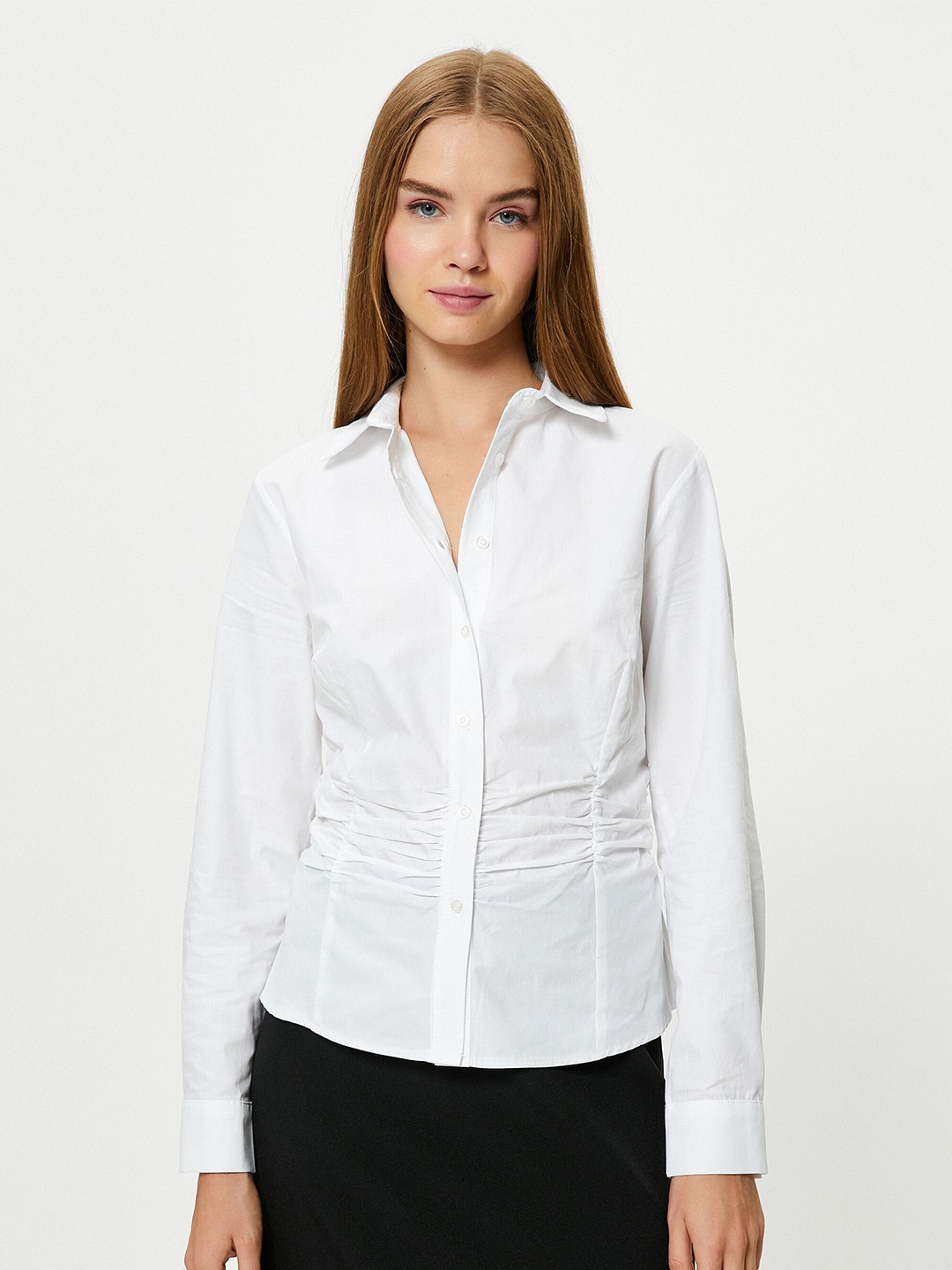

Koton Spread Collar Pure Cotton Casual Shirt, White