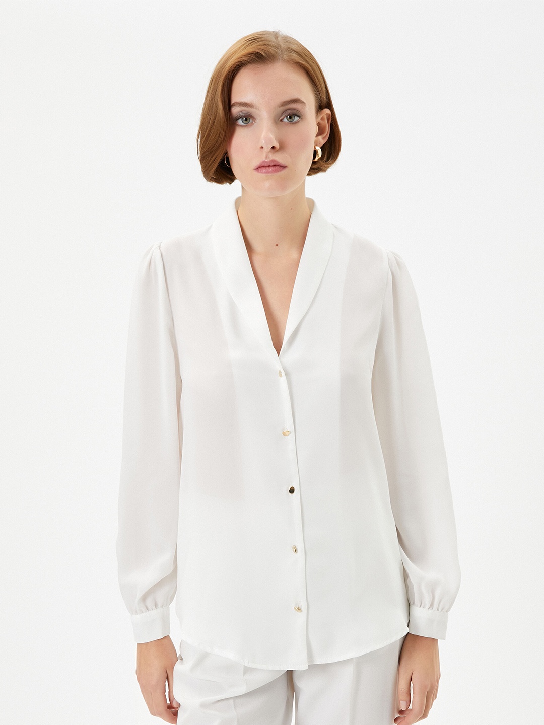 

Koton Mandarin Collar Casual Shirt, Off white