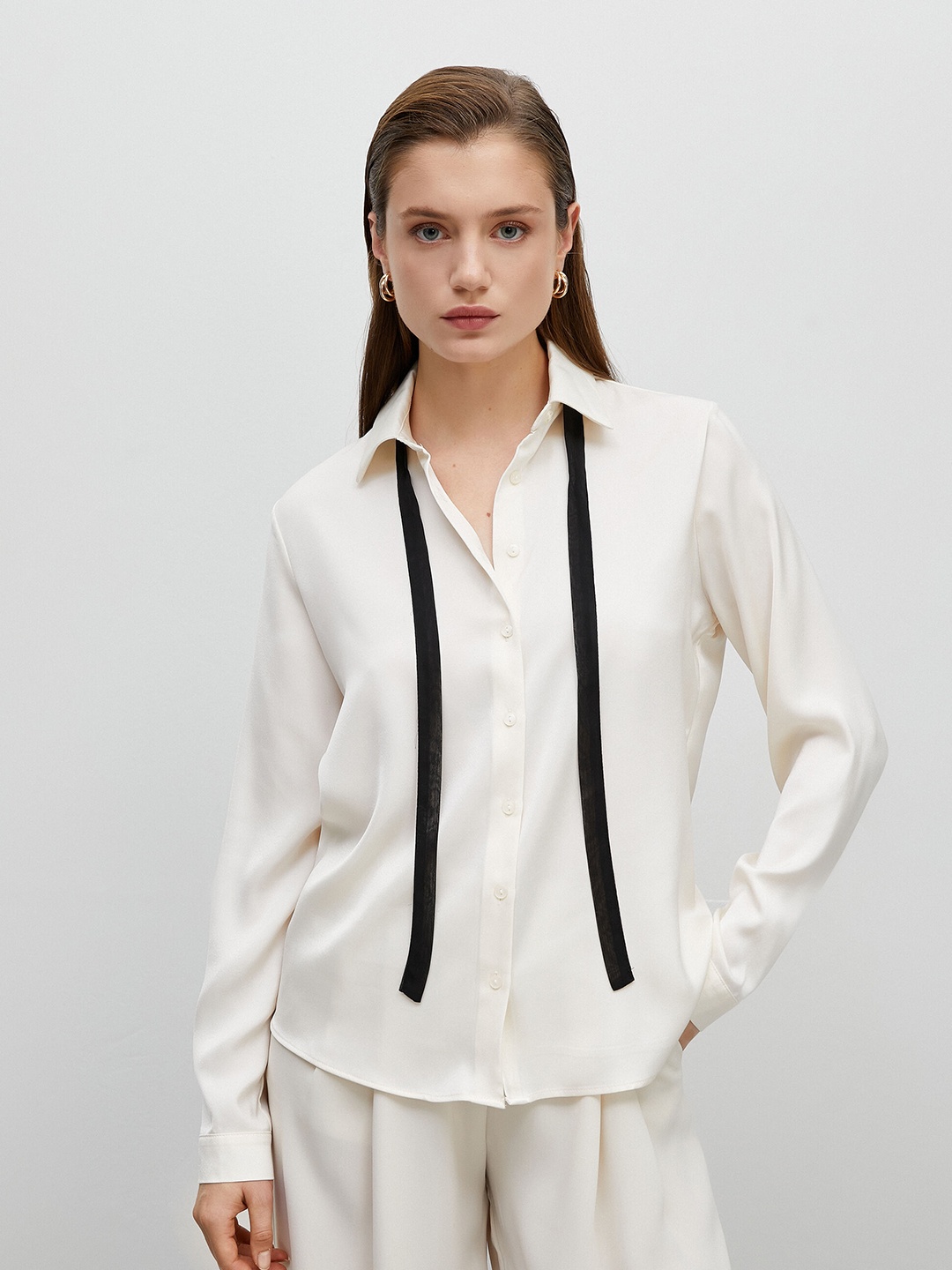 

Koton Spread Collar Shirt, Off white