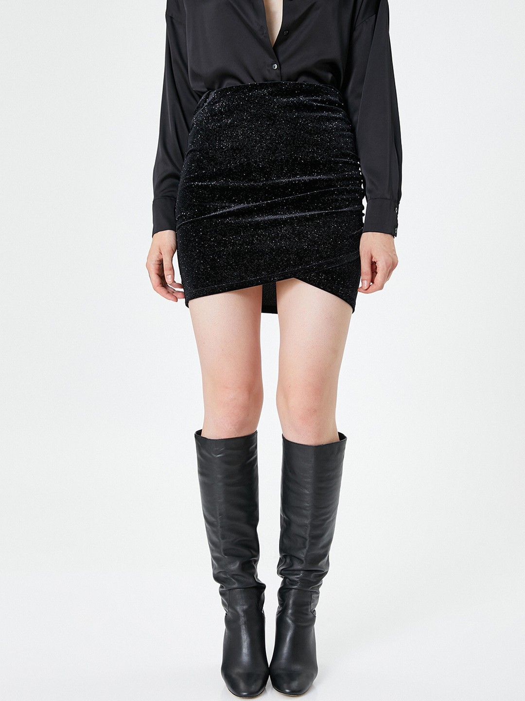 

Koton Embellished Tulip Skirt, Black