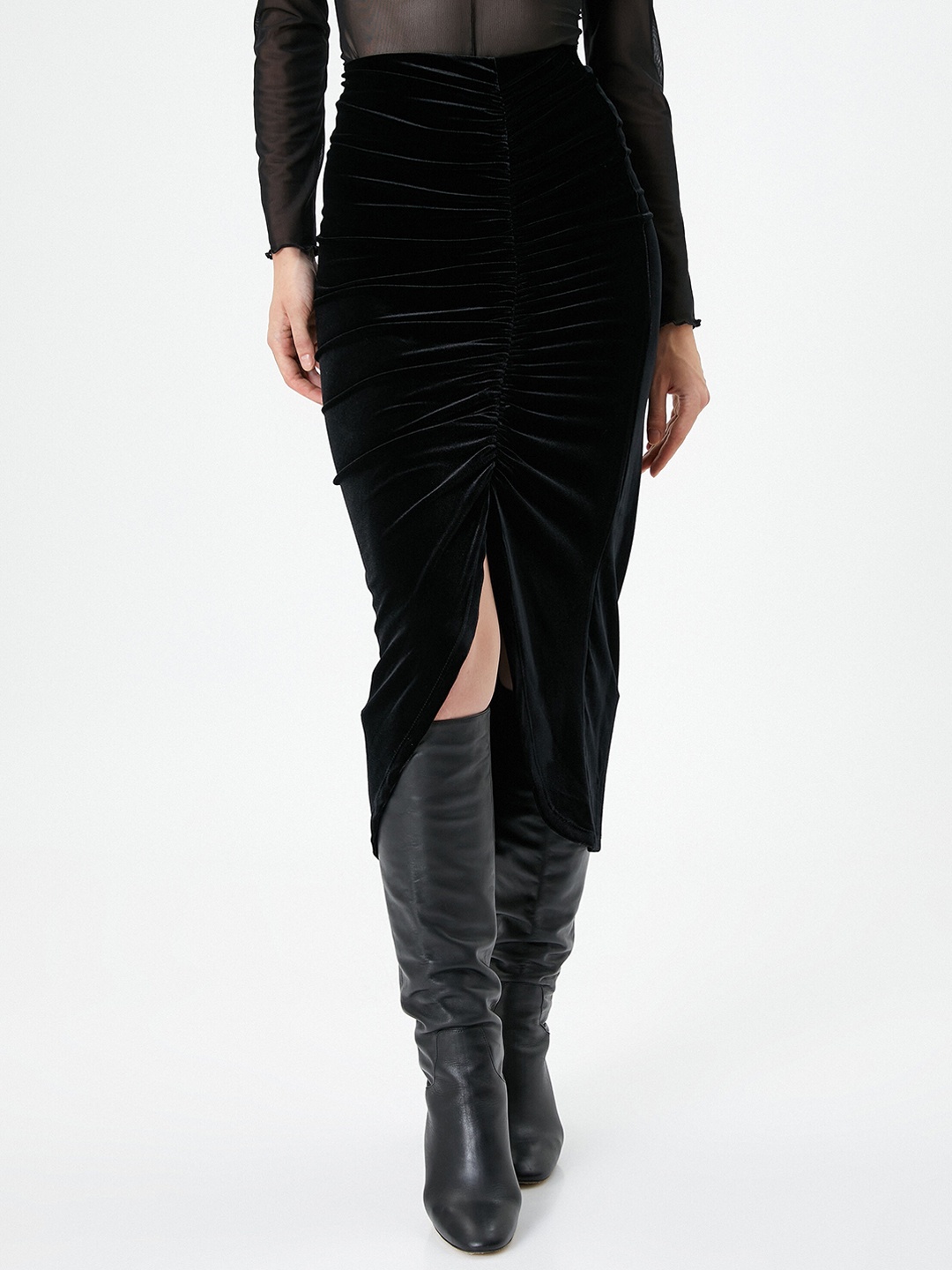 

Koton Women Tulip Midi Skirt, Black
