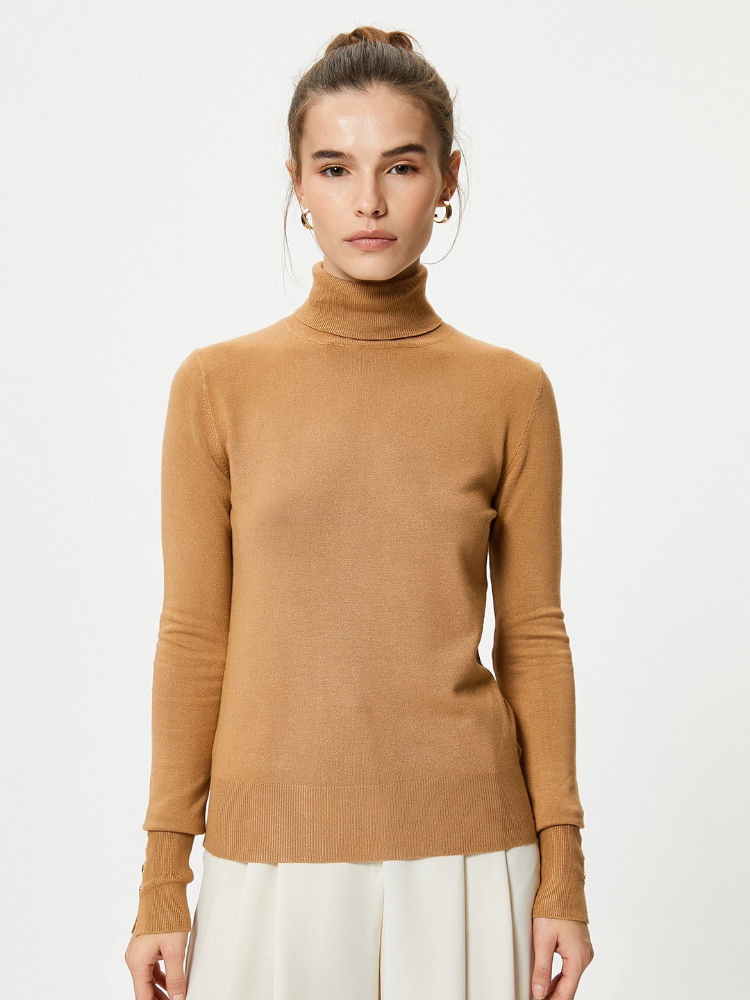 

Koton Turtle Neck Pullover Sweater, Camel brown