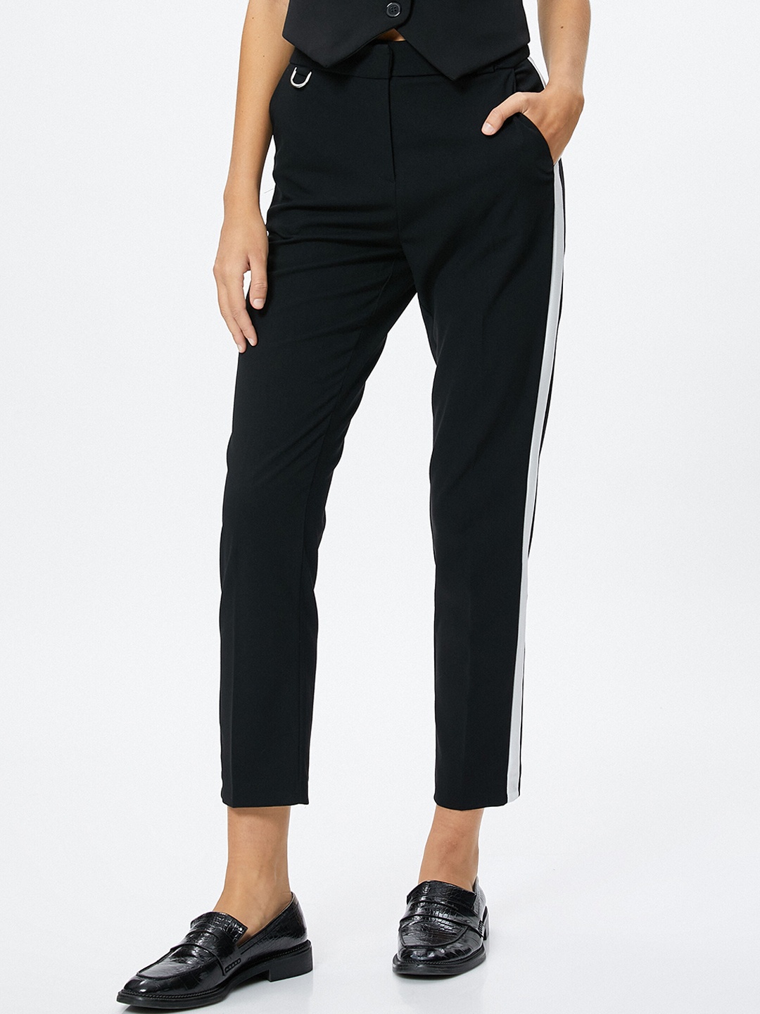 

Koton Women High-Rise Trouser, Black