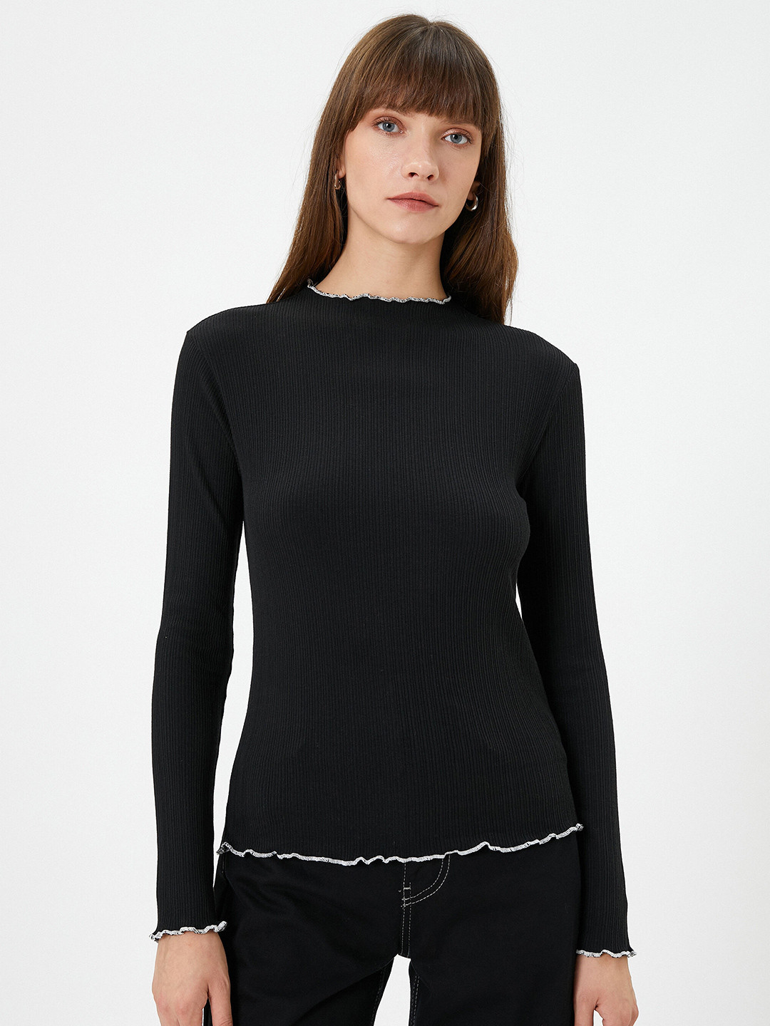 

Koton Round Neck Top, Black