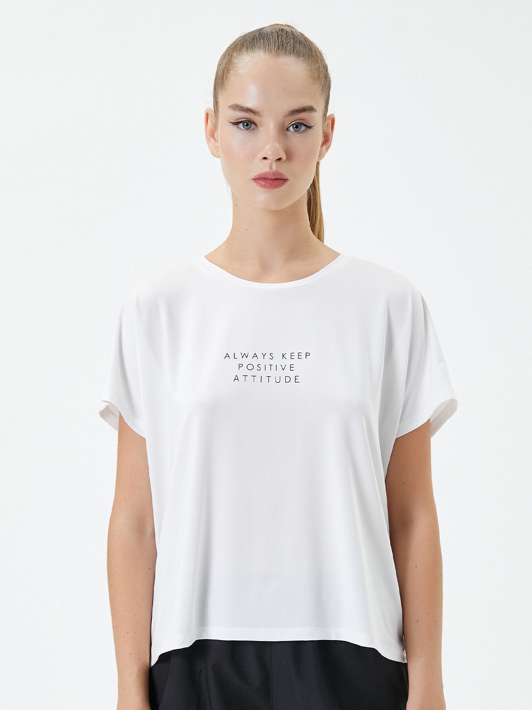 

Koton Typography Printed T-Shirt, White