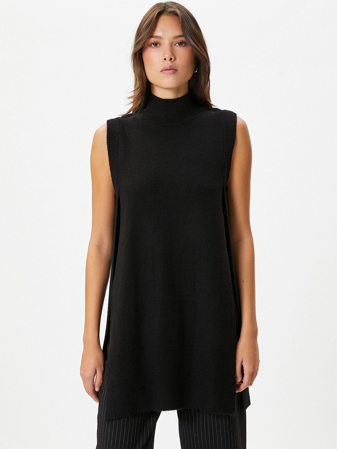 

Koton Turtle Neck Longline Sweater, Black