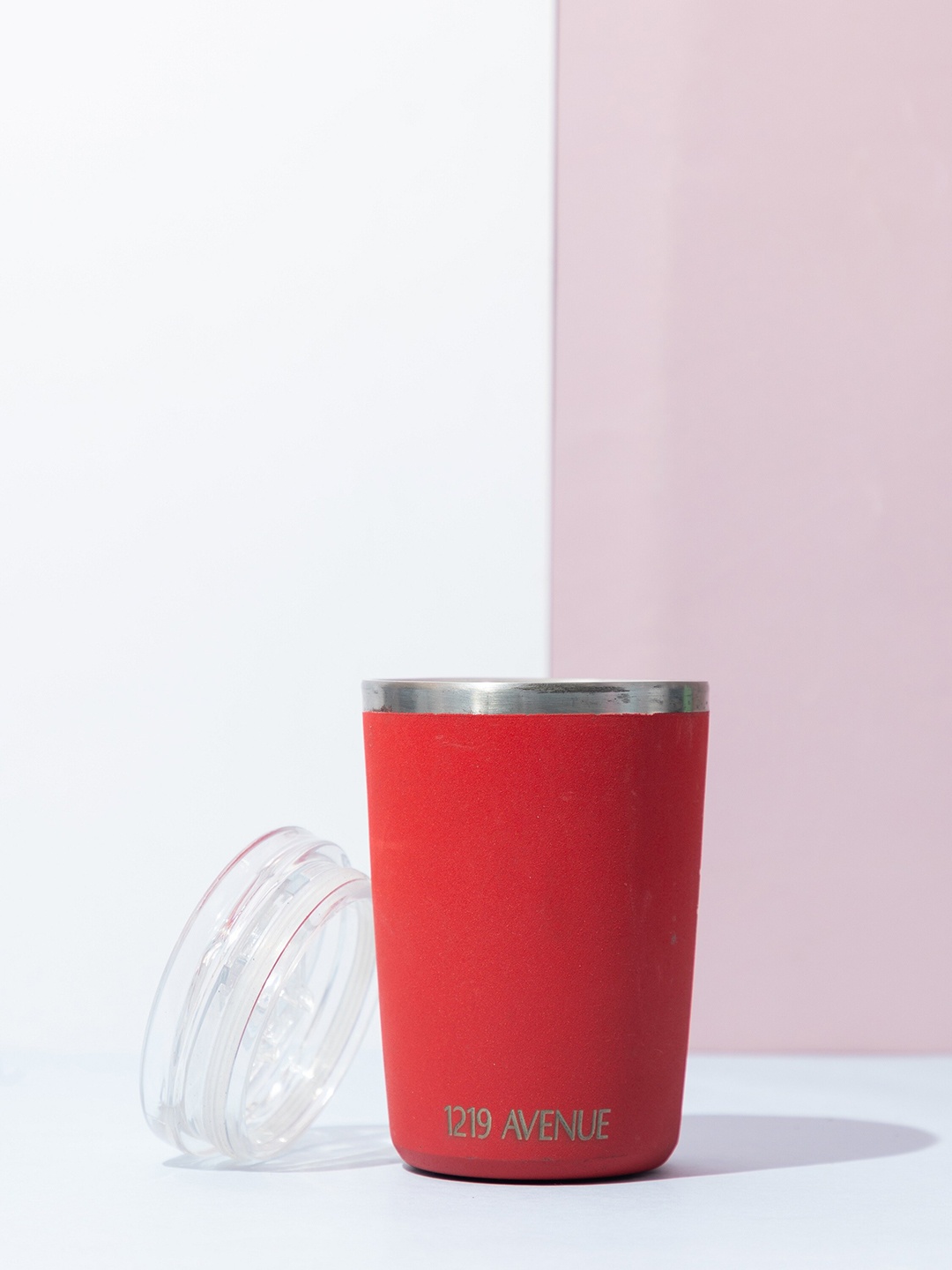 

1219 Avenue Red 2 Pieces Double Walled Stainless Steel Coffee Tumbler 320 ml