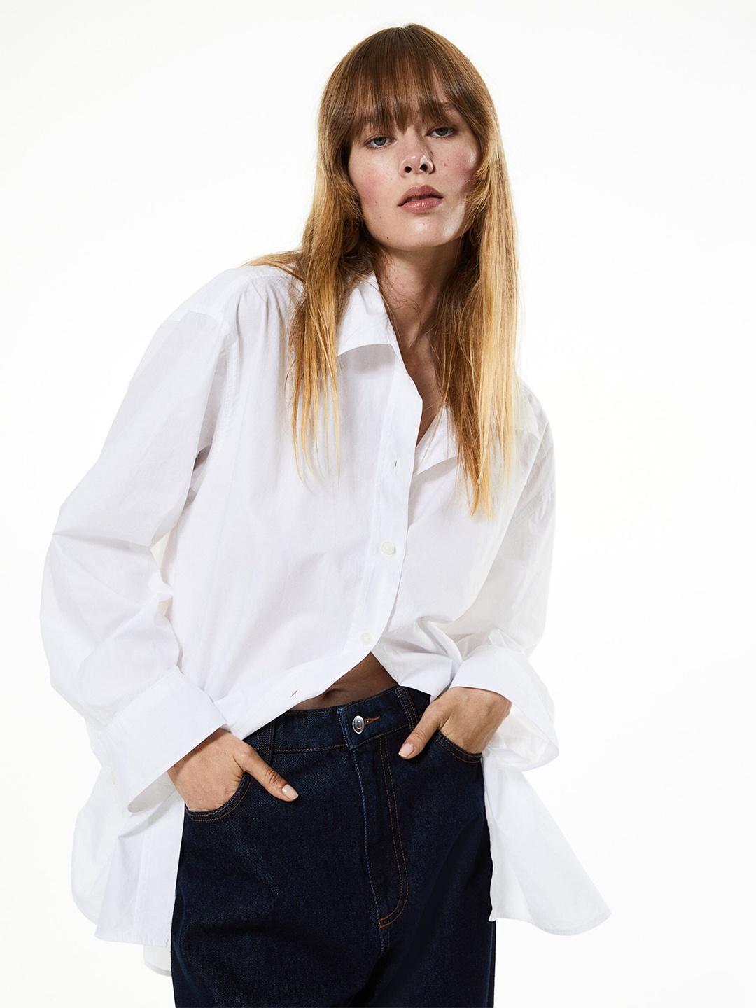 

H&M Cotton Shirt, White