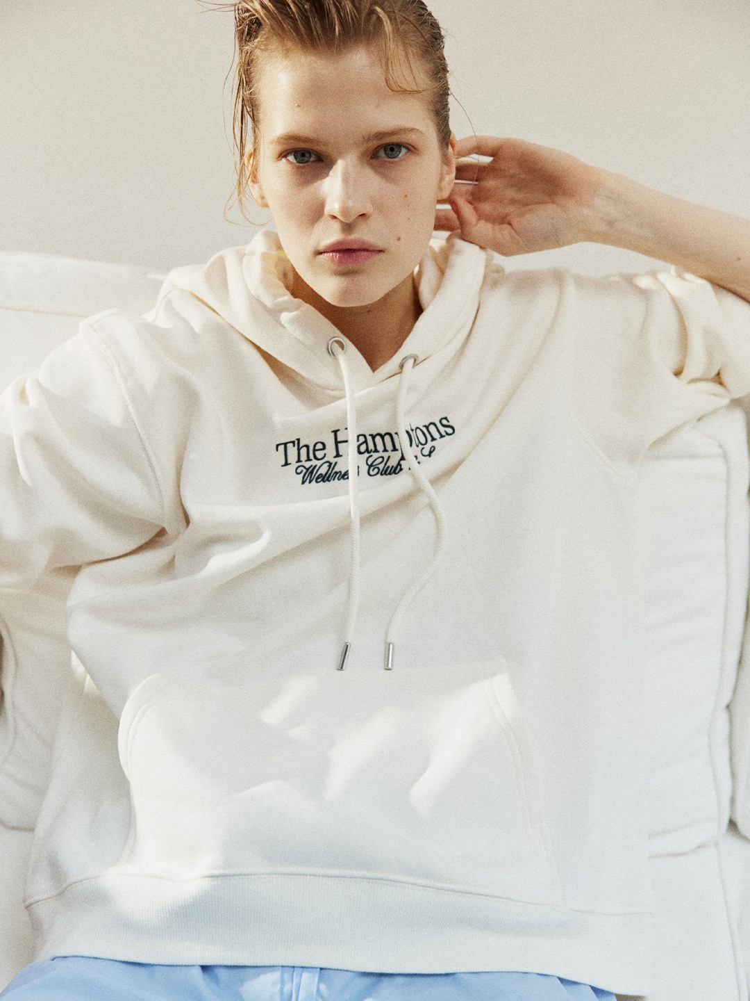 

H&M Pullover Hoodie, White