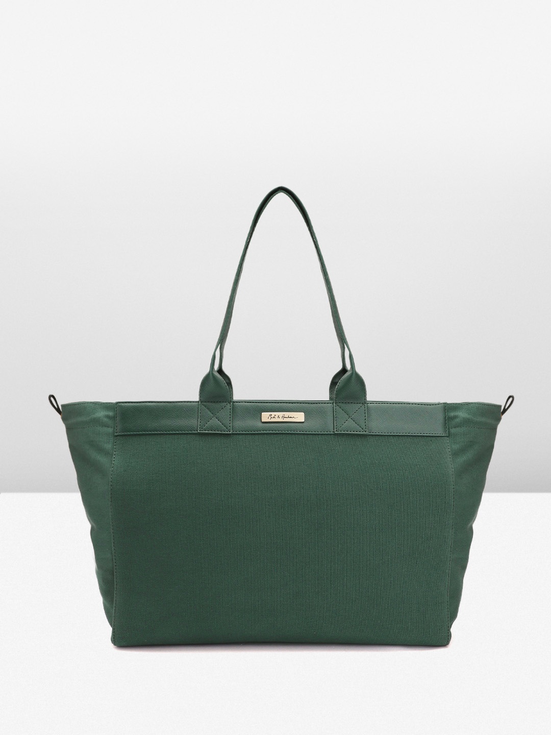 

Mast & Harbour Colourblocked Oversized Structured Shoulder Bag, Green