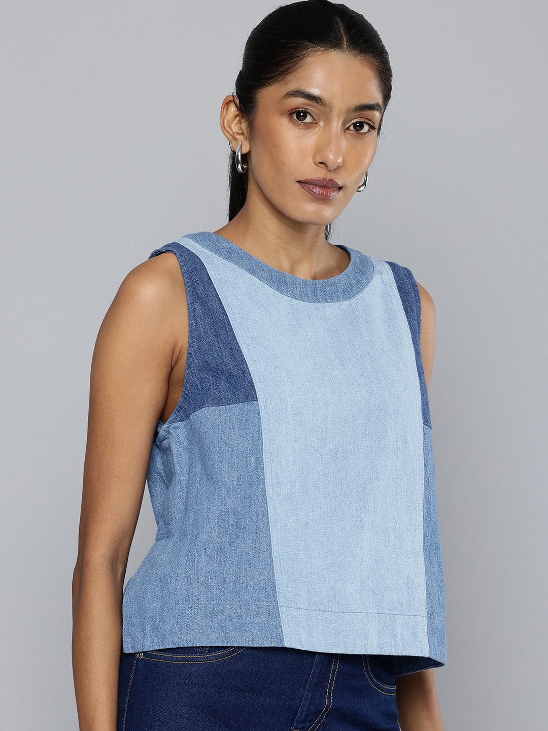 

Levis Pure Cotton Sleeveless Top, Blue