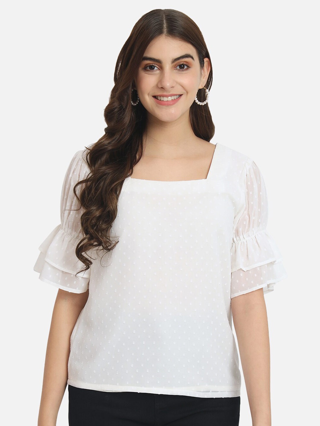 

ALL WAYS YOU Self Design Regular Top, White