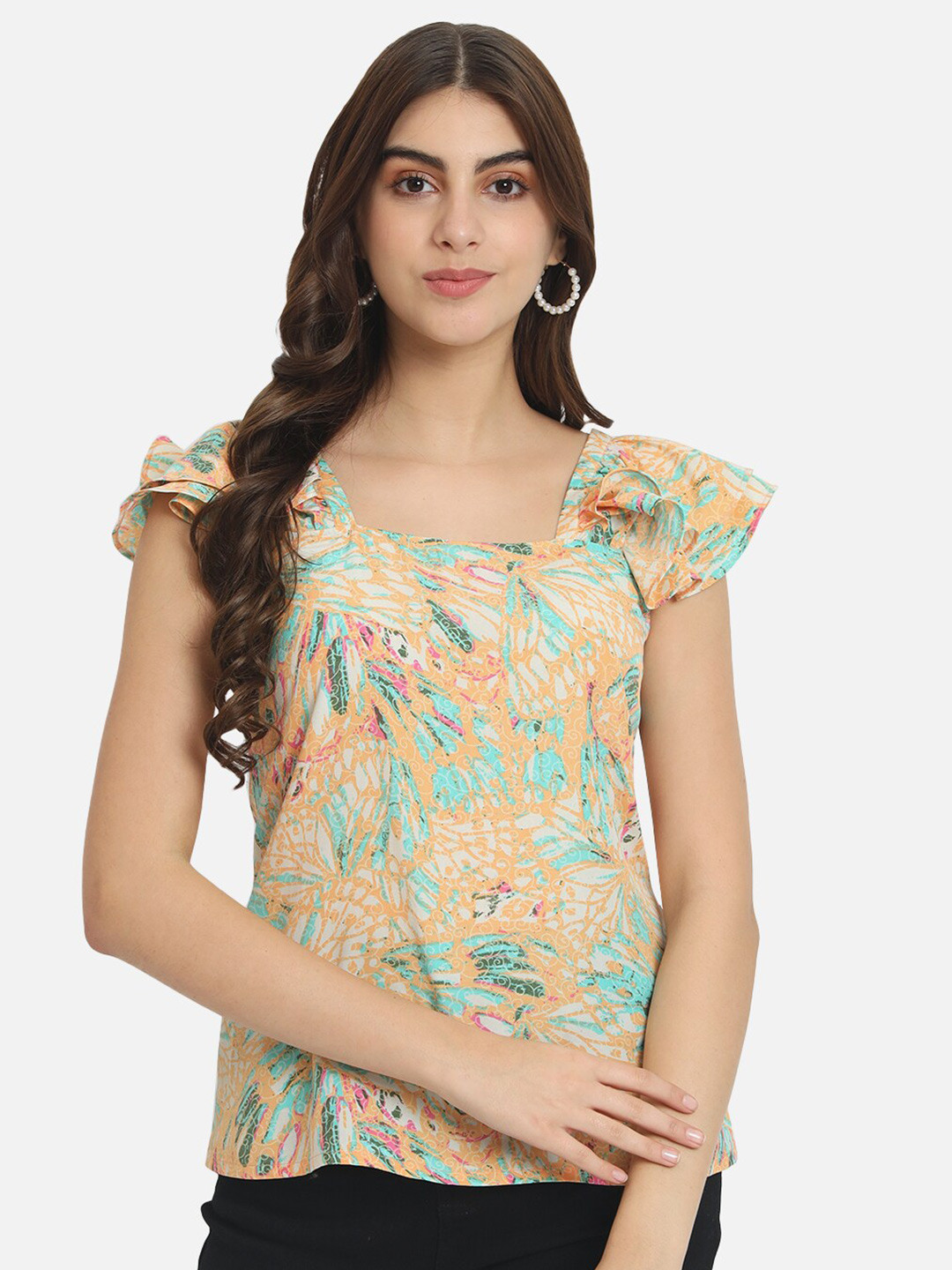 

ALL WAYS YOU Floral Printed Regular Top, Beige