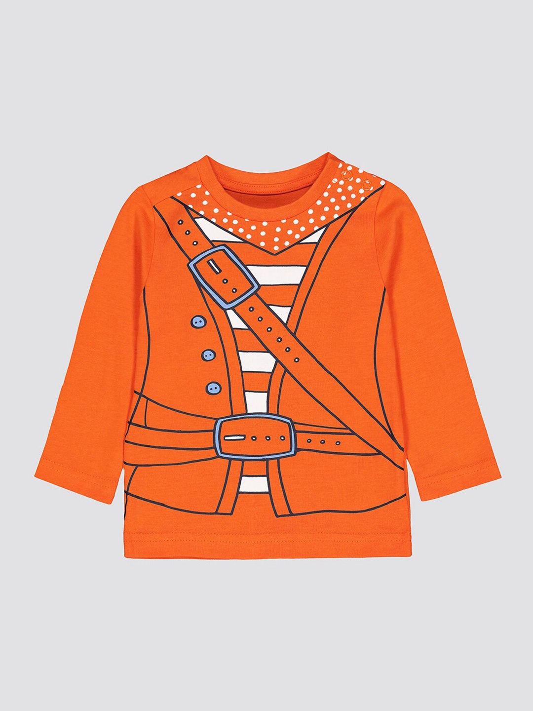 

mothercare Boys Graphic Printed Cotton T-shirt, Orange