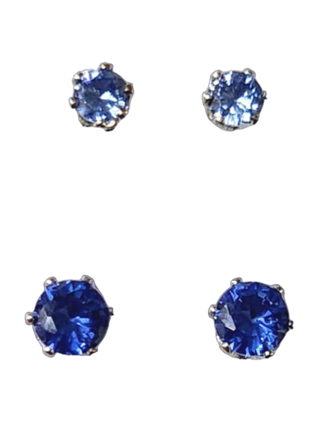 

Goldnera Set Of 2 Circular Studs, Blue