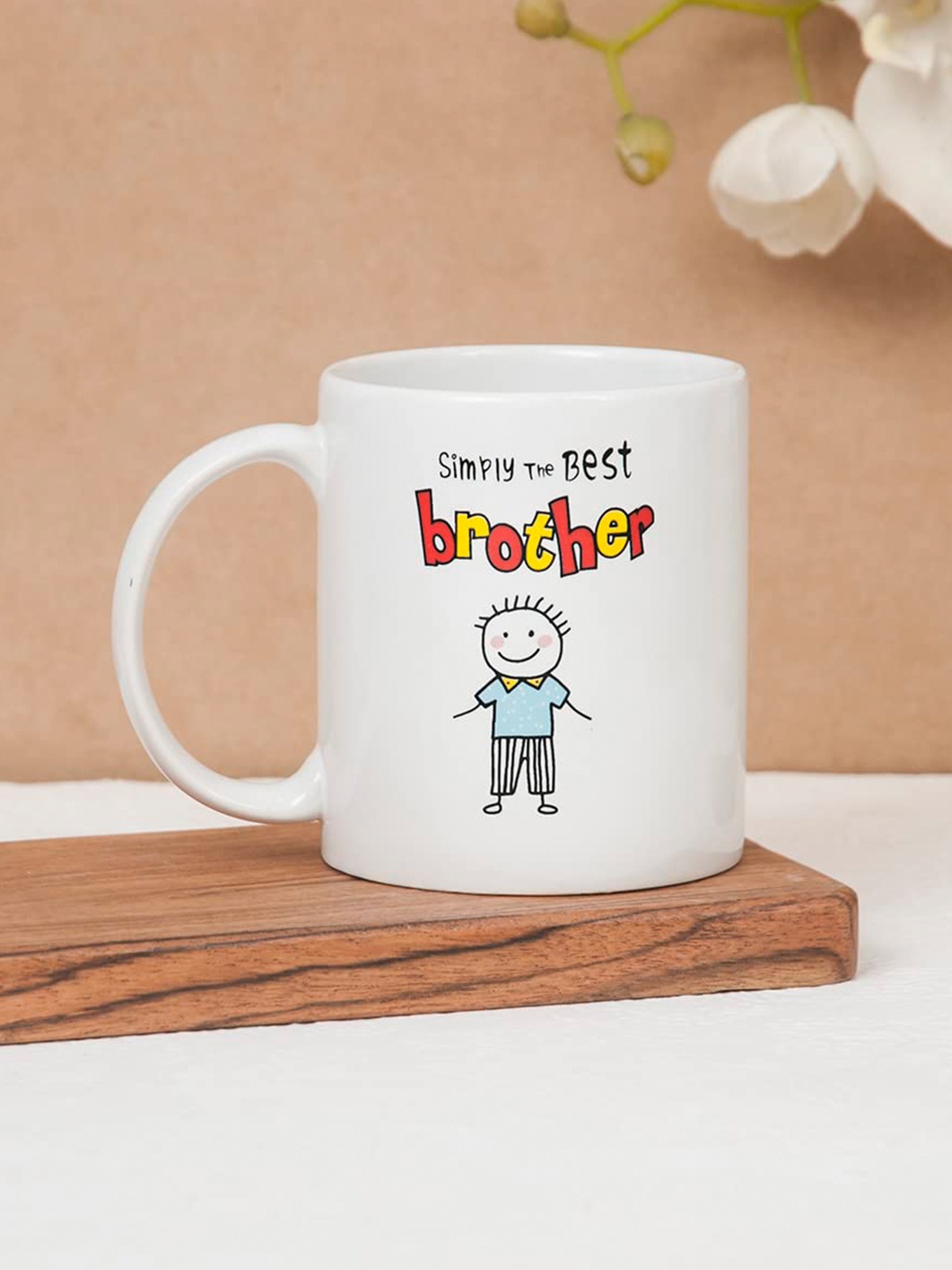 

1219 Avenue White Text or Slogans Printed Ceramic Glossy Mugs 300 ml