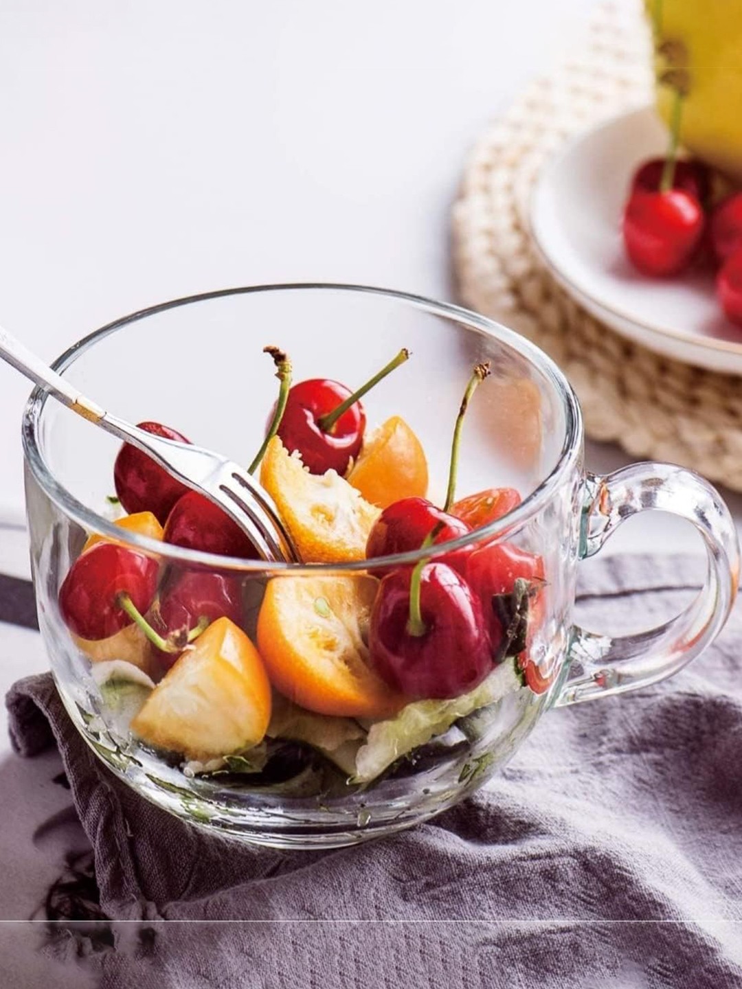 

1219 Avenue 6 Pieces Transparent Glass Glossy Mugs 400ml Each