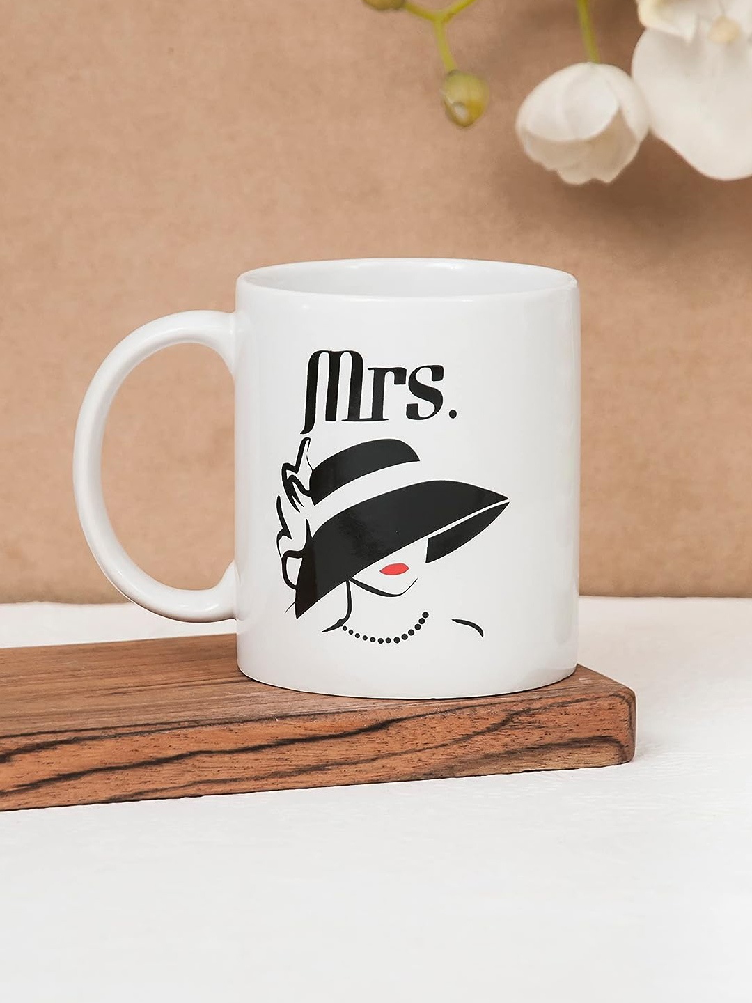 

1219 Avenue White & Black Text or Slogans Printed Ceramic Glossy Mug 300 ML