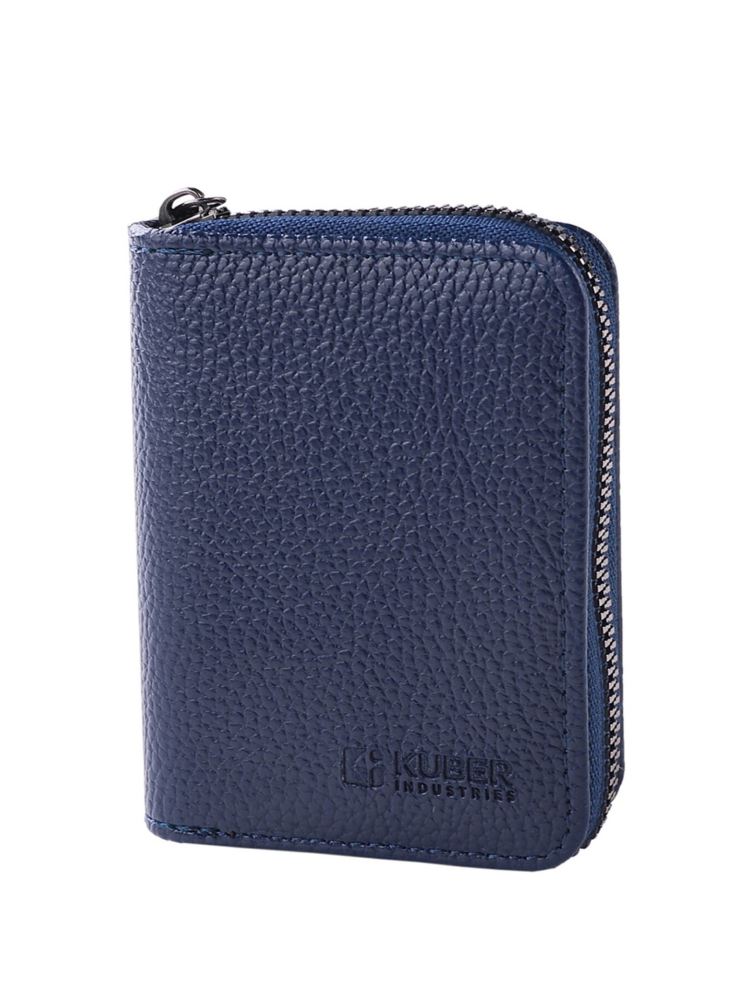 

Kuber Industries Unisex Textured Leather Card Holder Wallet, Blue