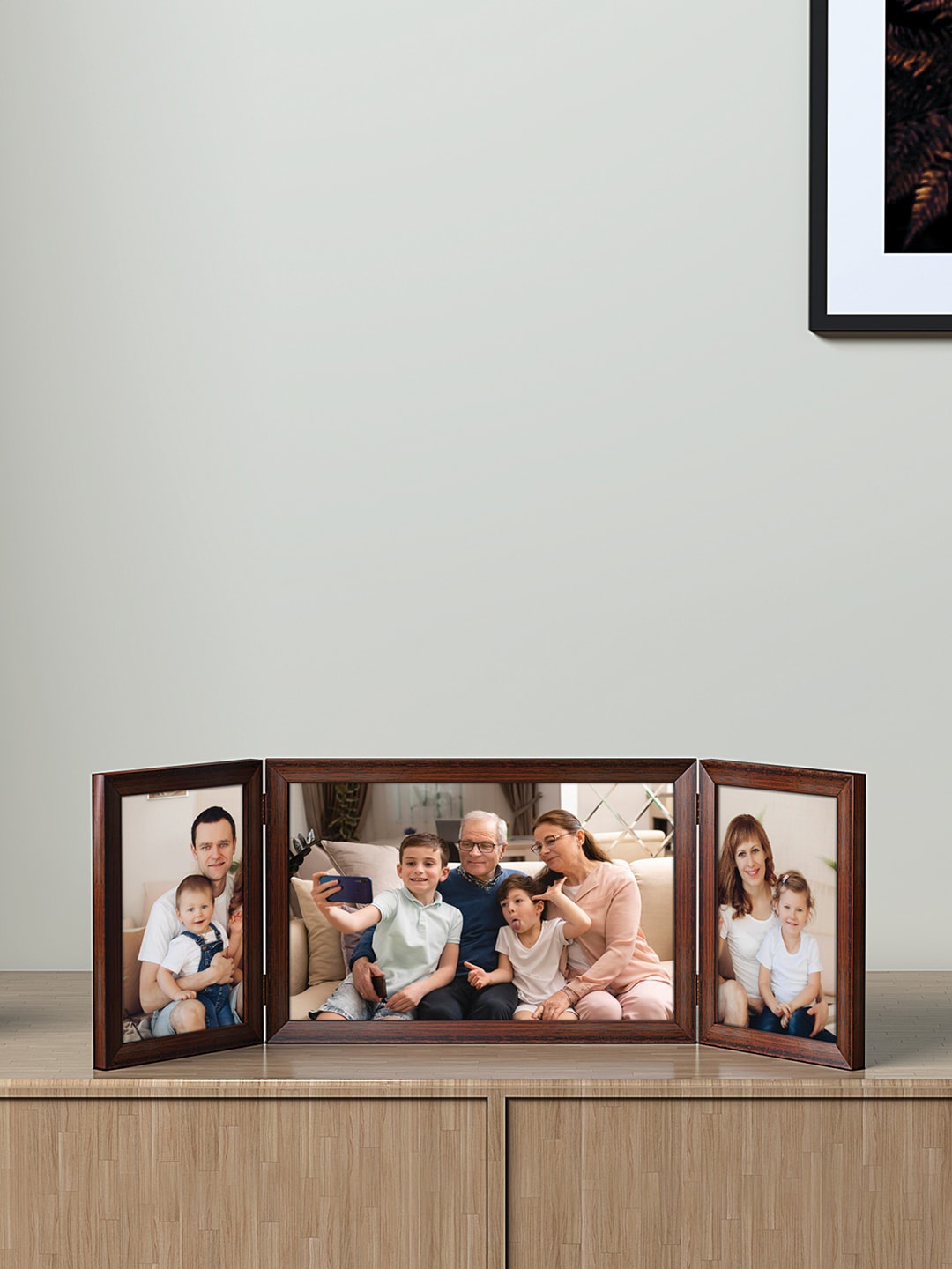 

RANDOM Brown 3 Pieces Table Photo Frames