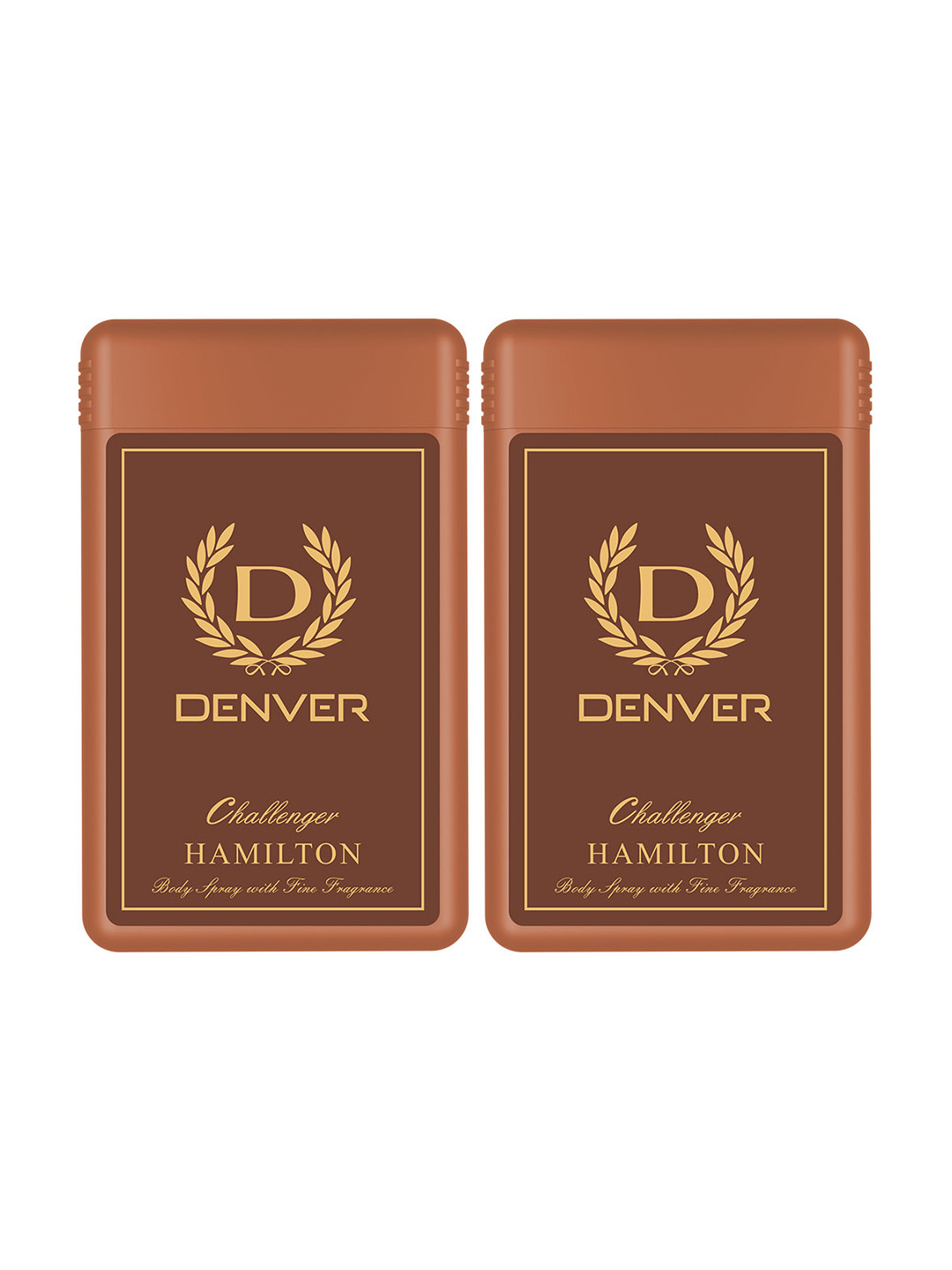 

Denver Men Set of 2 Hamilton Challenger Pocket Perfume - 18 ml Each, Brown