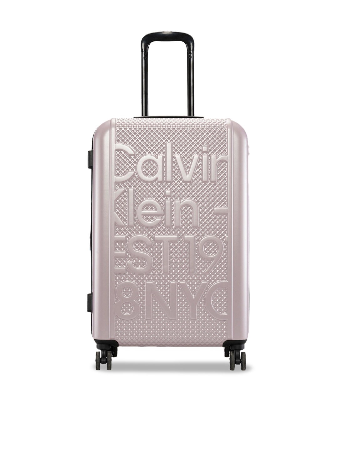 

Calvin Klein EST. IN NYC Textured Hard-Sided Medium Check-In Trolley Suitcase, Purple