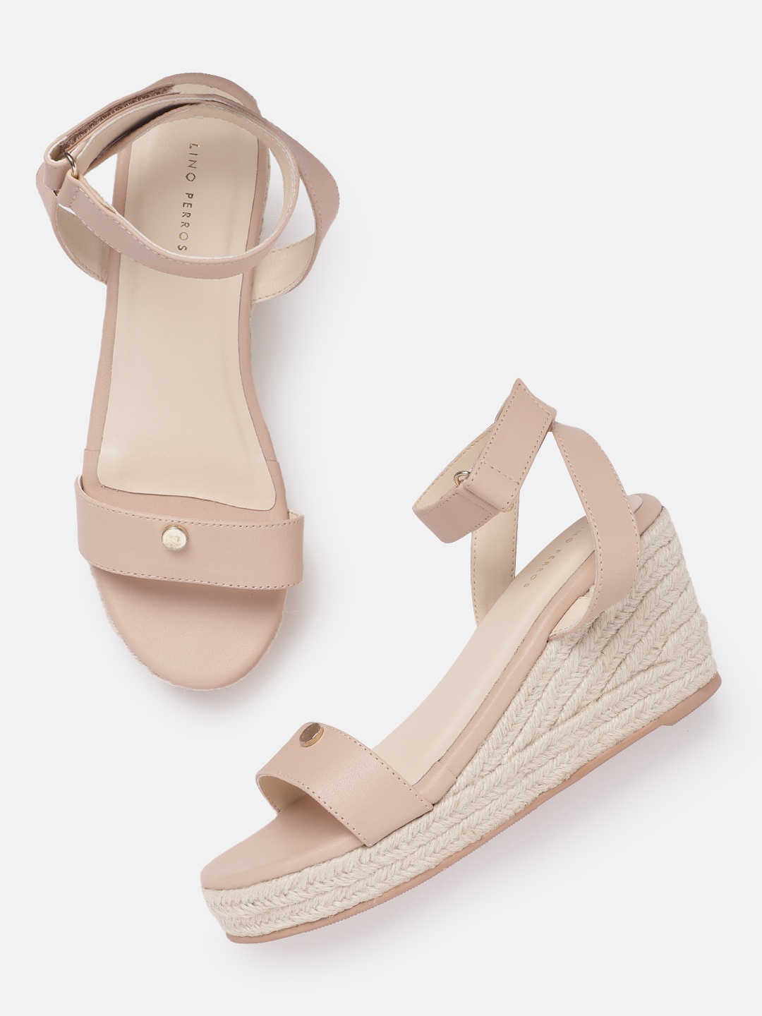 

Lino Perros Mid-Top Espadrille Wedge Heels, Beige