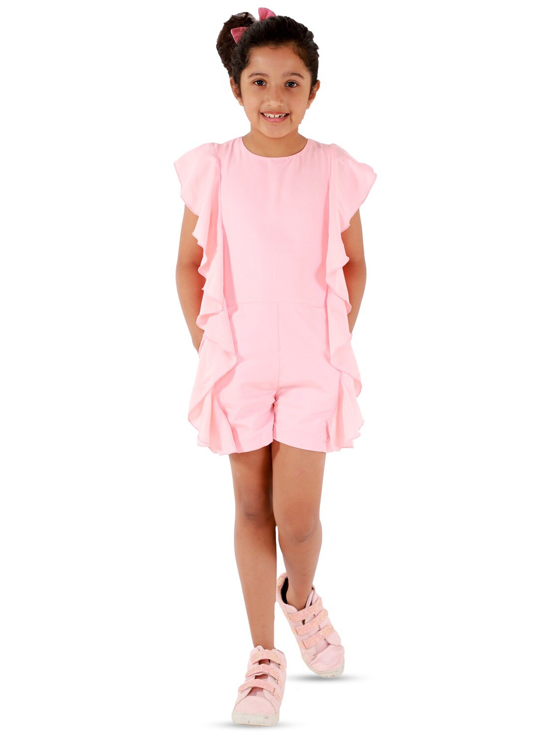 

BAESD Girls Ruffled Playsuit, Pink