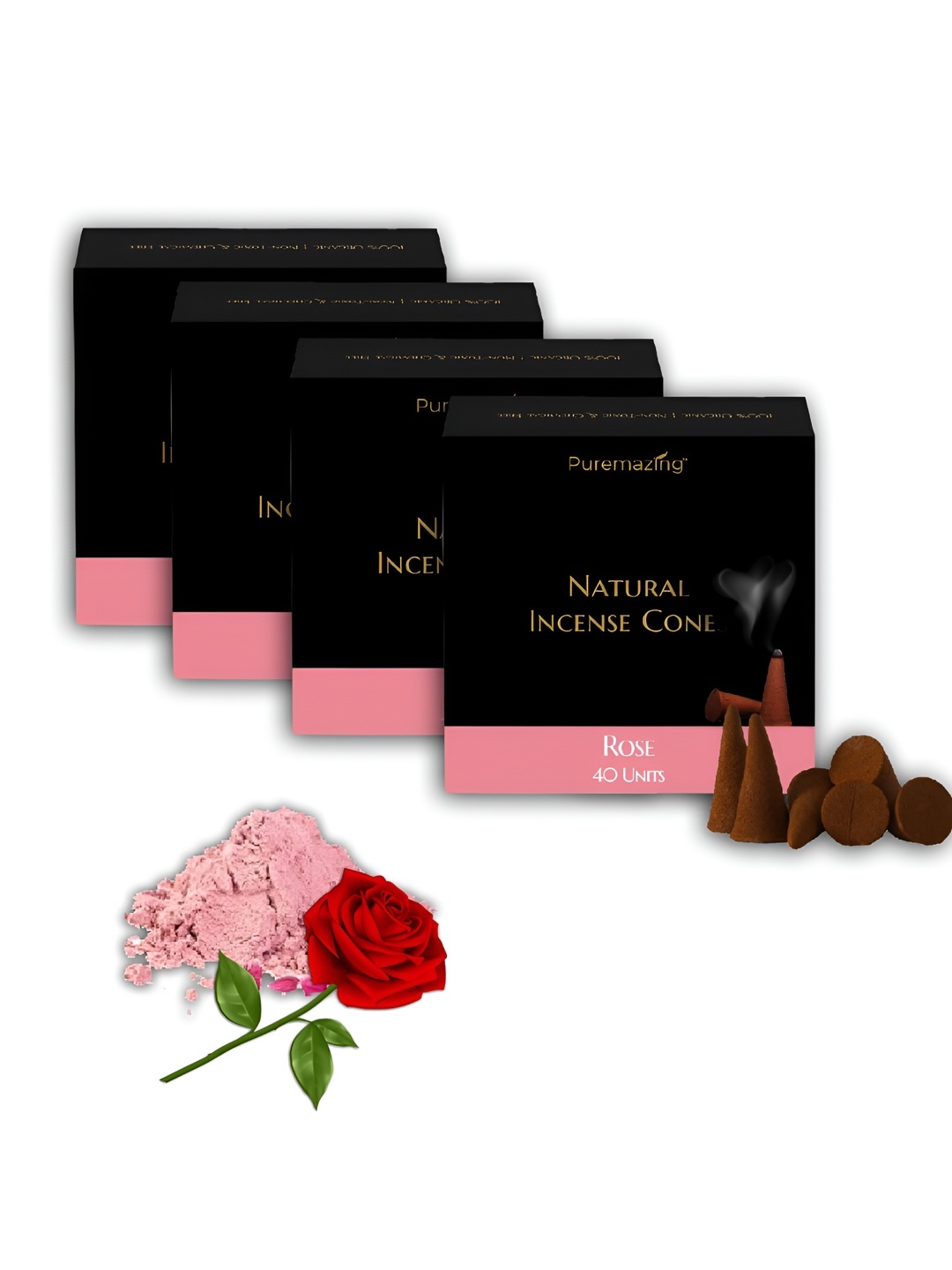 

Imvelo Green your hygiene Brown 4 Pieces Rose Incense Cones