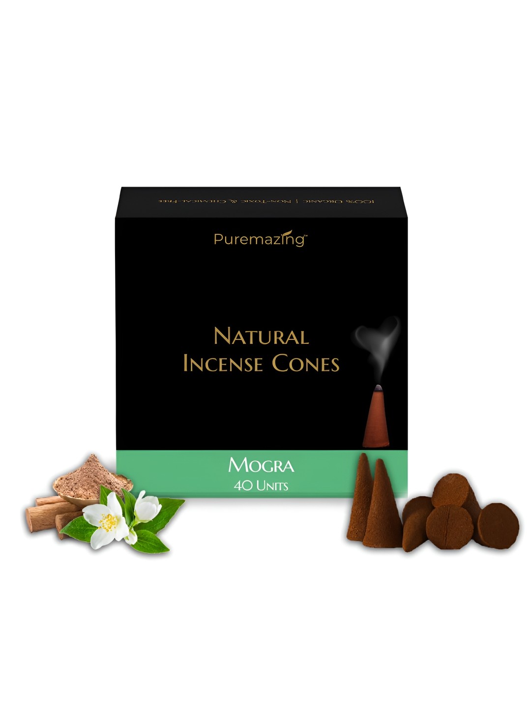 

Imvelo Green your hygiene Puremazing Brown Mogra Natural Incense Cones