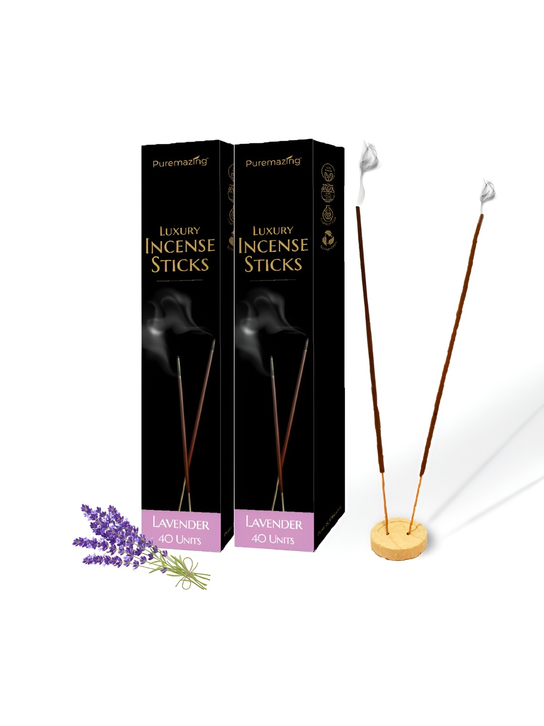 

Imvelo Green your hygiene Puremazing 2 Pieces Brown Lavender Incense Sticks