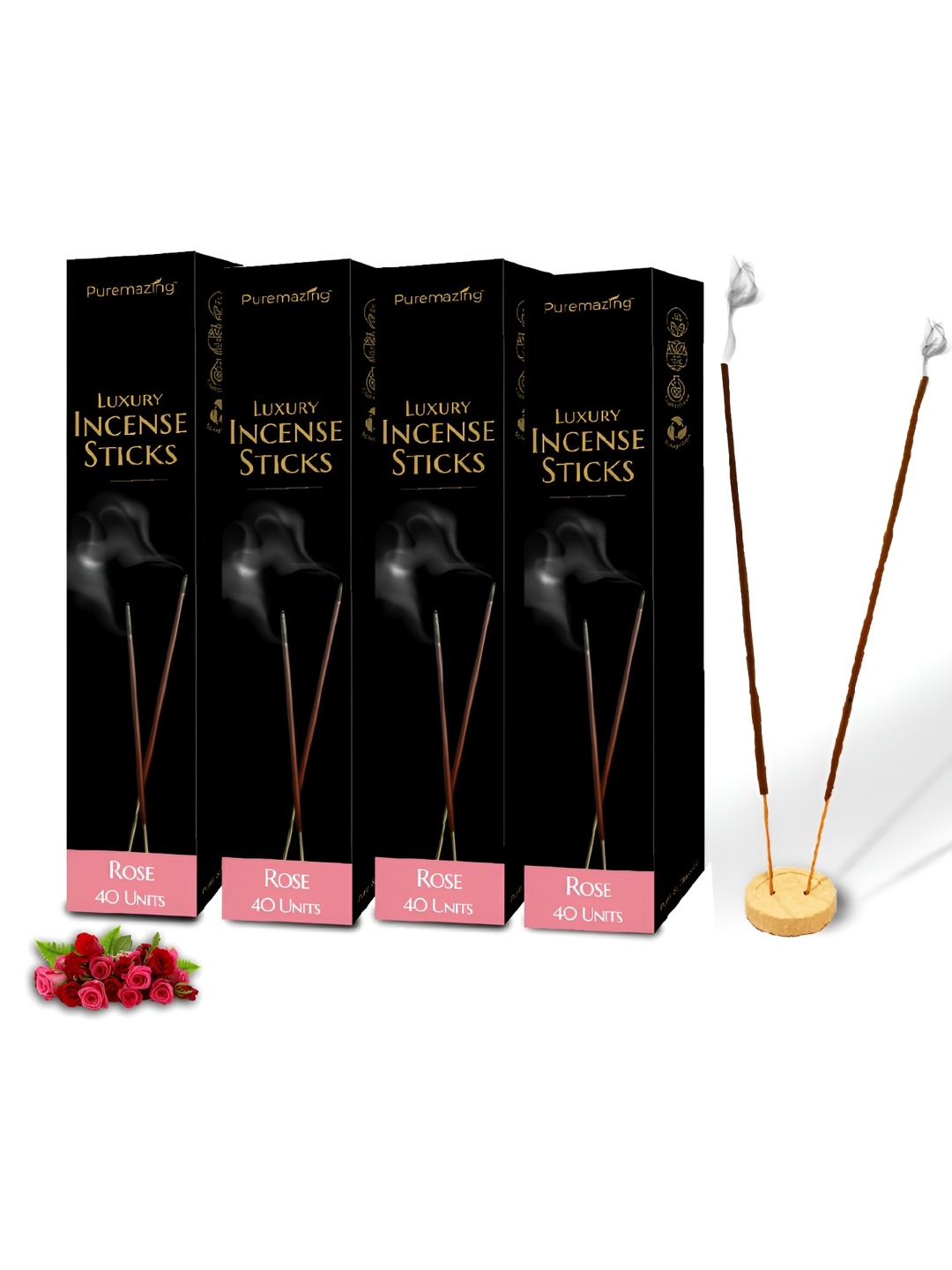 

Imvelo Green your hygiene Puremazing 4 Pieces Brown Rose Natural Incense Sticks