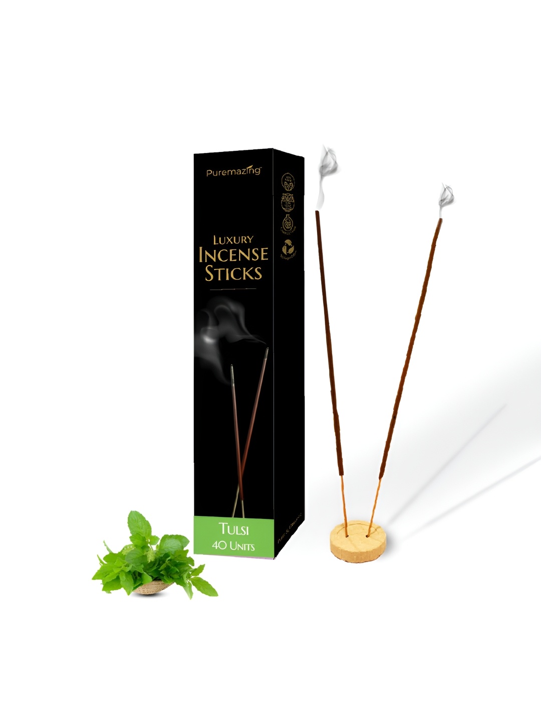 

Imvelo Green your hygiene Puremazing Brown Tulsi Natural Insence Sticks