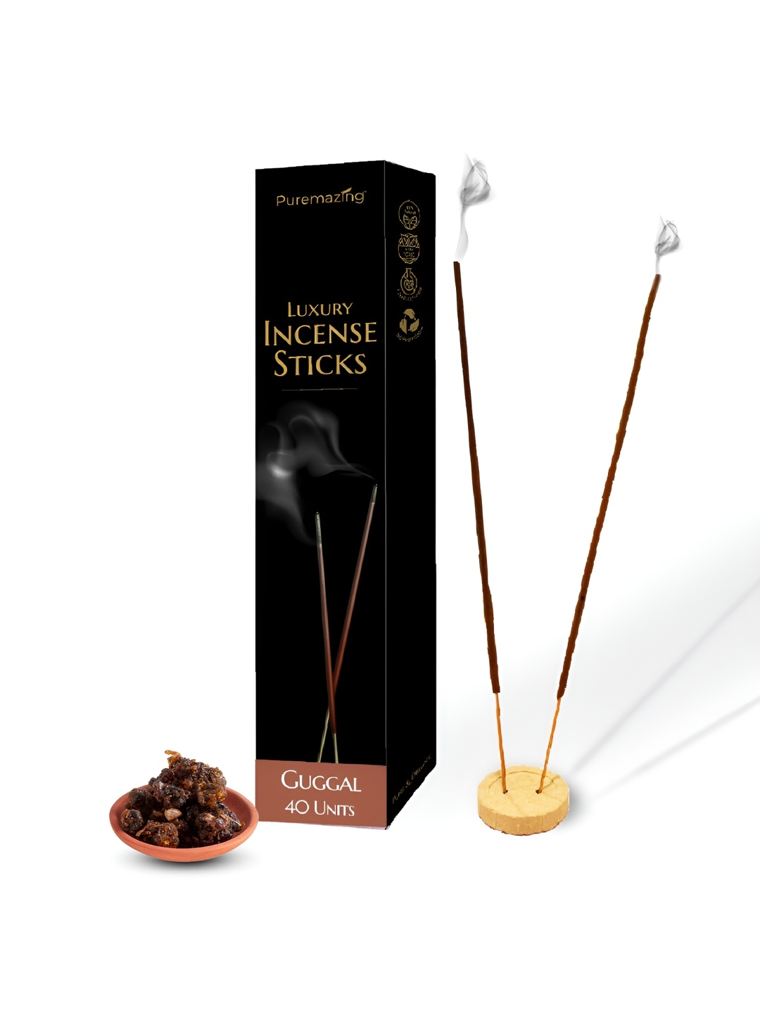 

Imvelo Green your hygiene Puremazing Brown Guggal Natural Incense Sticks