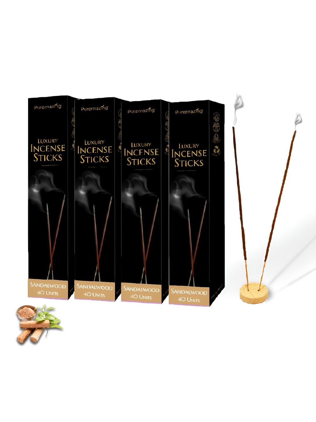 

Imvelo Green your hygiene Puremazing 4 Pieces Brown Sandalwood Natural Incense Sticks