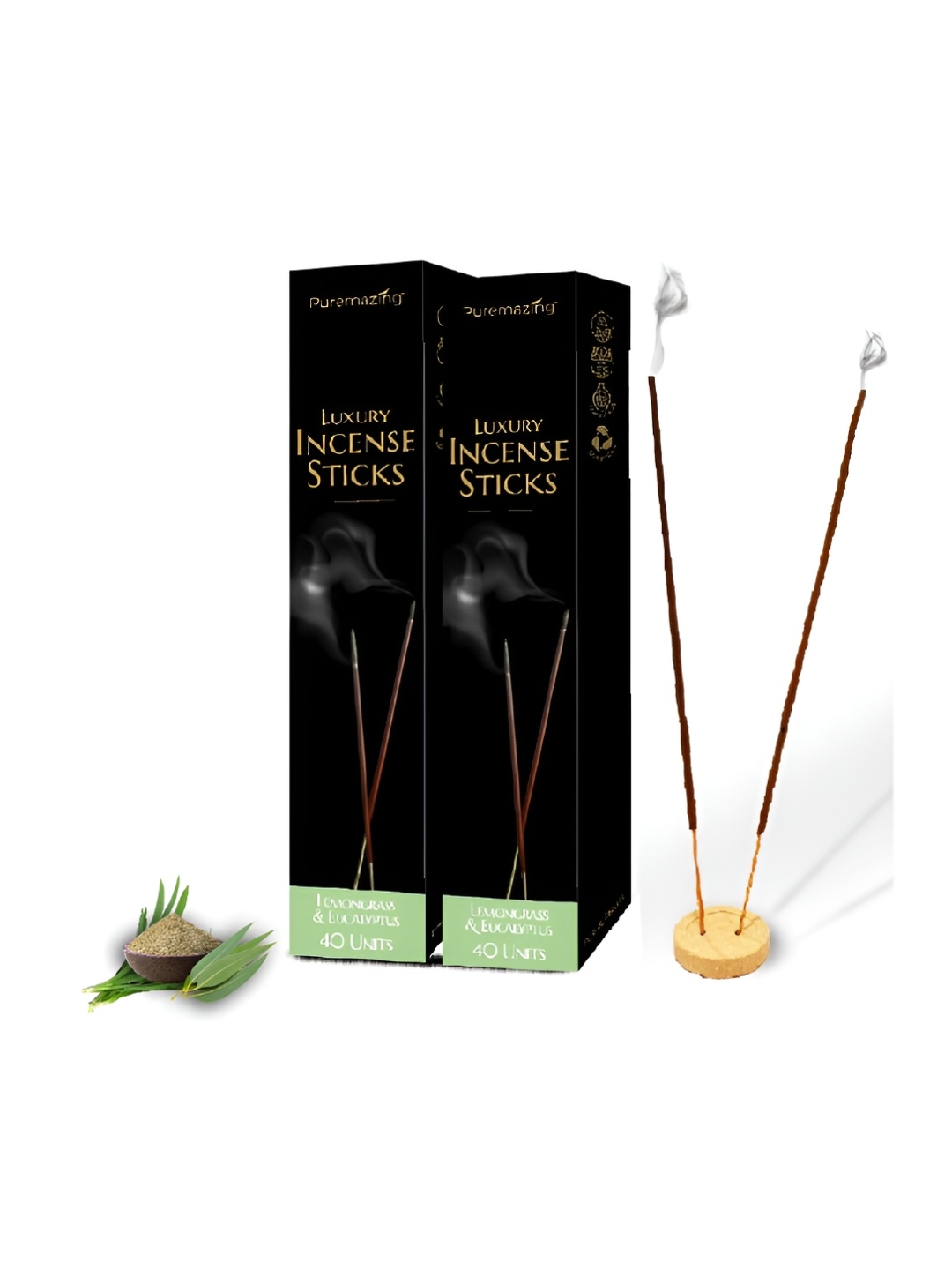 

Imvelo Green your hygiene Puremazing 2 Pieces Brown Natural Incense Sticks