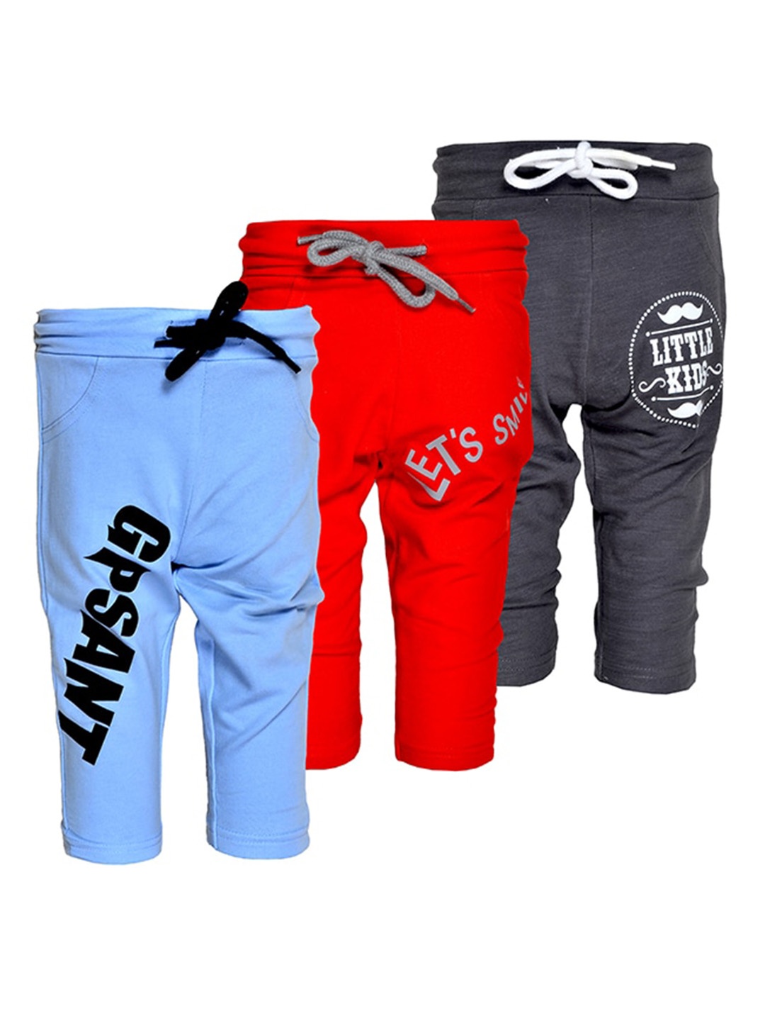 

BAESD Pack Of 3 Pure Cotton Printed Track Pant, Red